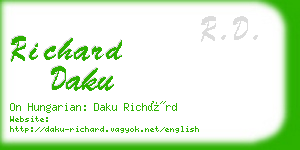 richard daku business card